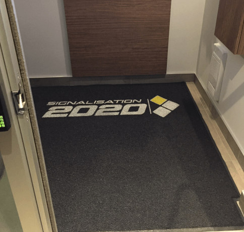 Dekadence DMF customizable entrance mat.